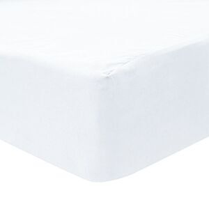 Fitted Sheet Only Cotton Breathable Bottom Sheet with Large Pocket Snow White